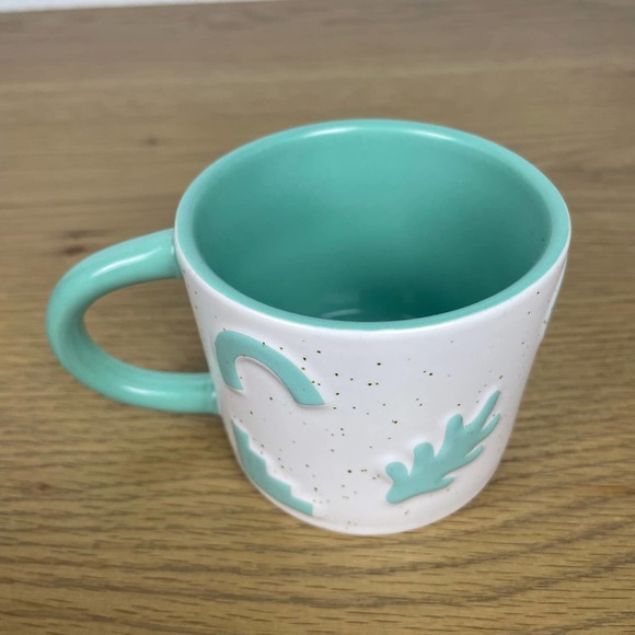 Maven teal and tan stone wear geometric boho mug - Picture 4 of 8